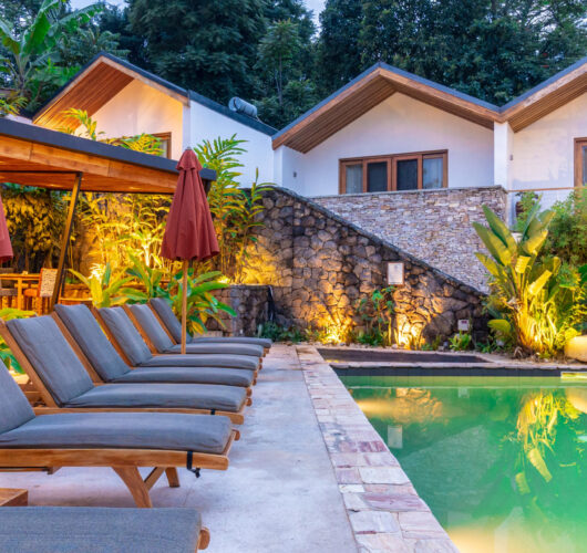 Copy of The Retreat Main Salt Water Pool and Jacuzzi sunset Copy of The Retreat Main Salt Water Pool and Jacuzzi sunset